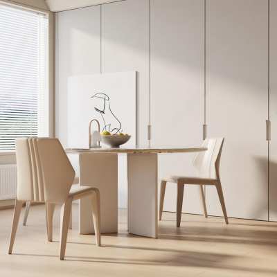 北欧餐桌椅组合3D模型下载